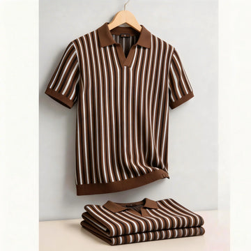 Breathable Stripe Polo